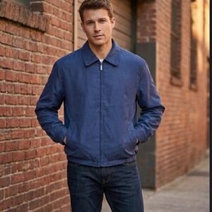 Claiborne Navy Blue Lightweight Windbreaker